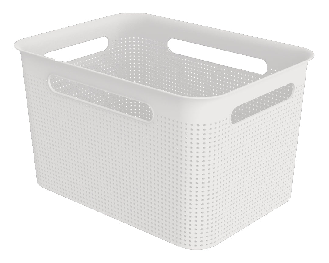 Canasto Plástico Rotho Blanco 16 Litros