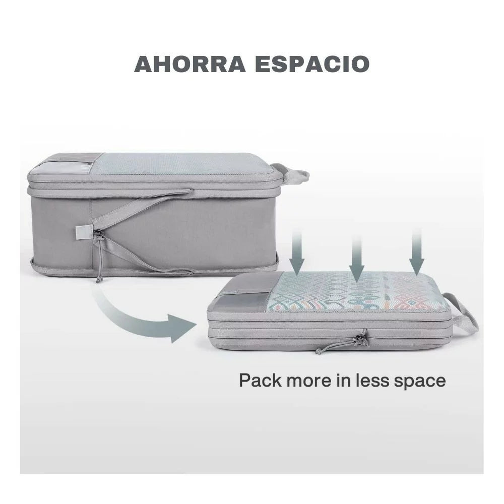 Bagsmart Organizadores de Equipaje con Compresión 6 pzs color gris