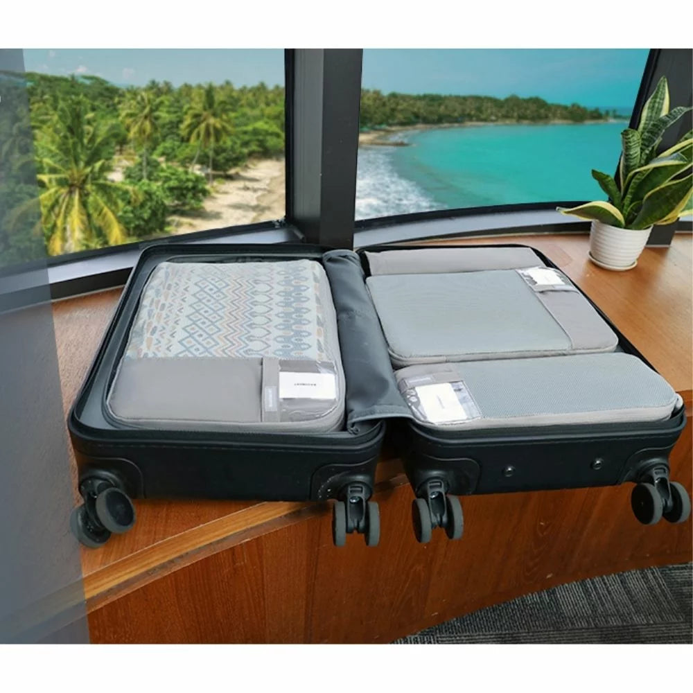 Bagsmart Organizadores de Equipaje con Compresión 6 pzs color gris
