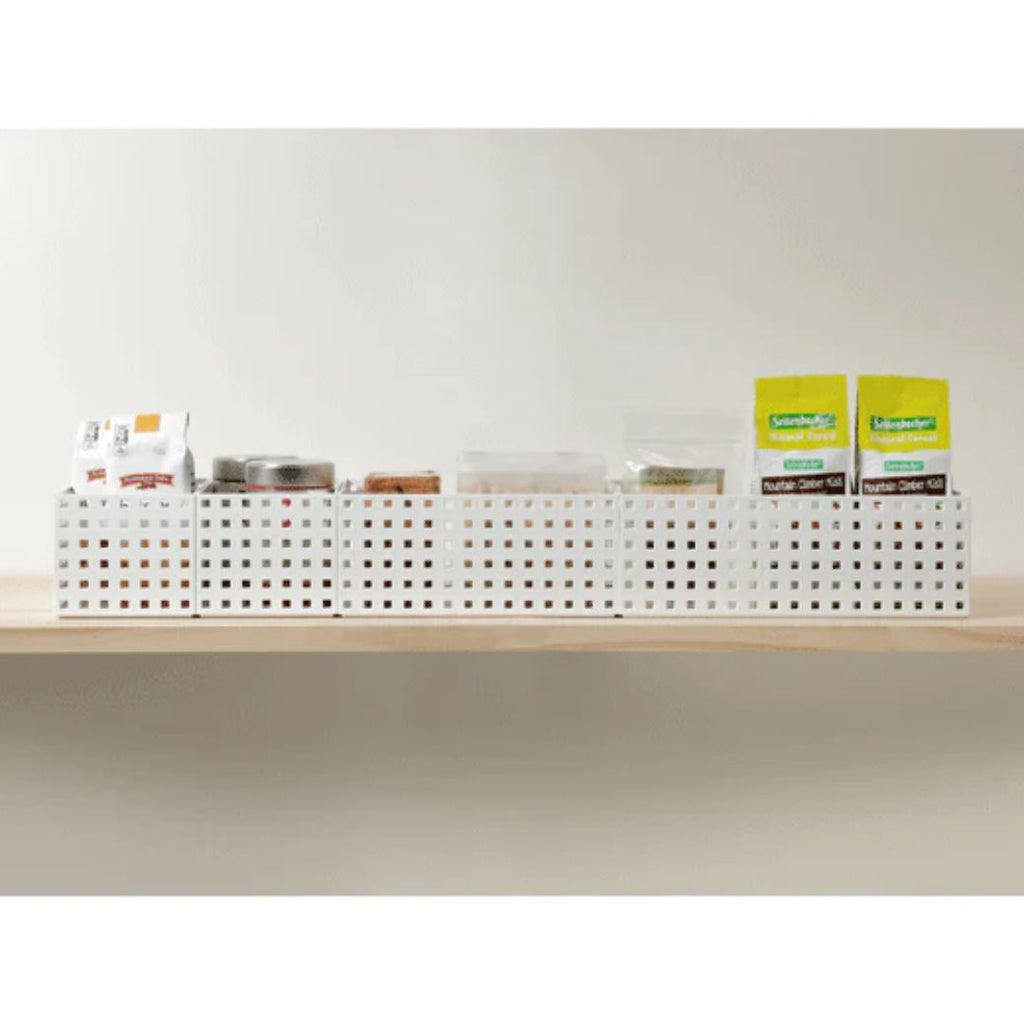 Contenedor Bricks Blanco Apilable 35 x21 x1 2,5 cm.