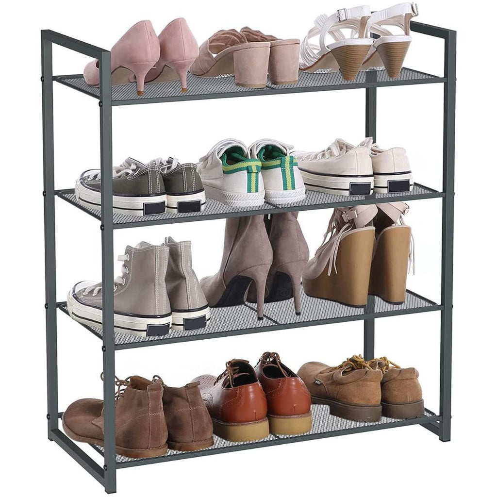 Zapatero / Estante de 4 Niveles Songmics Negro