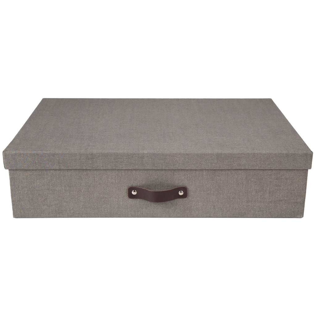 Caja Organizadora Bigso Box de 12 Divisiones Papel Canva Gris