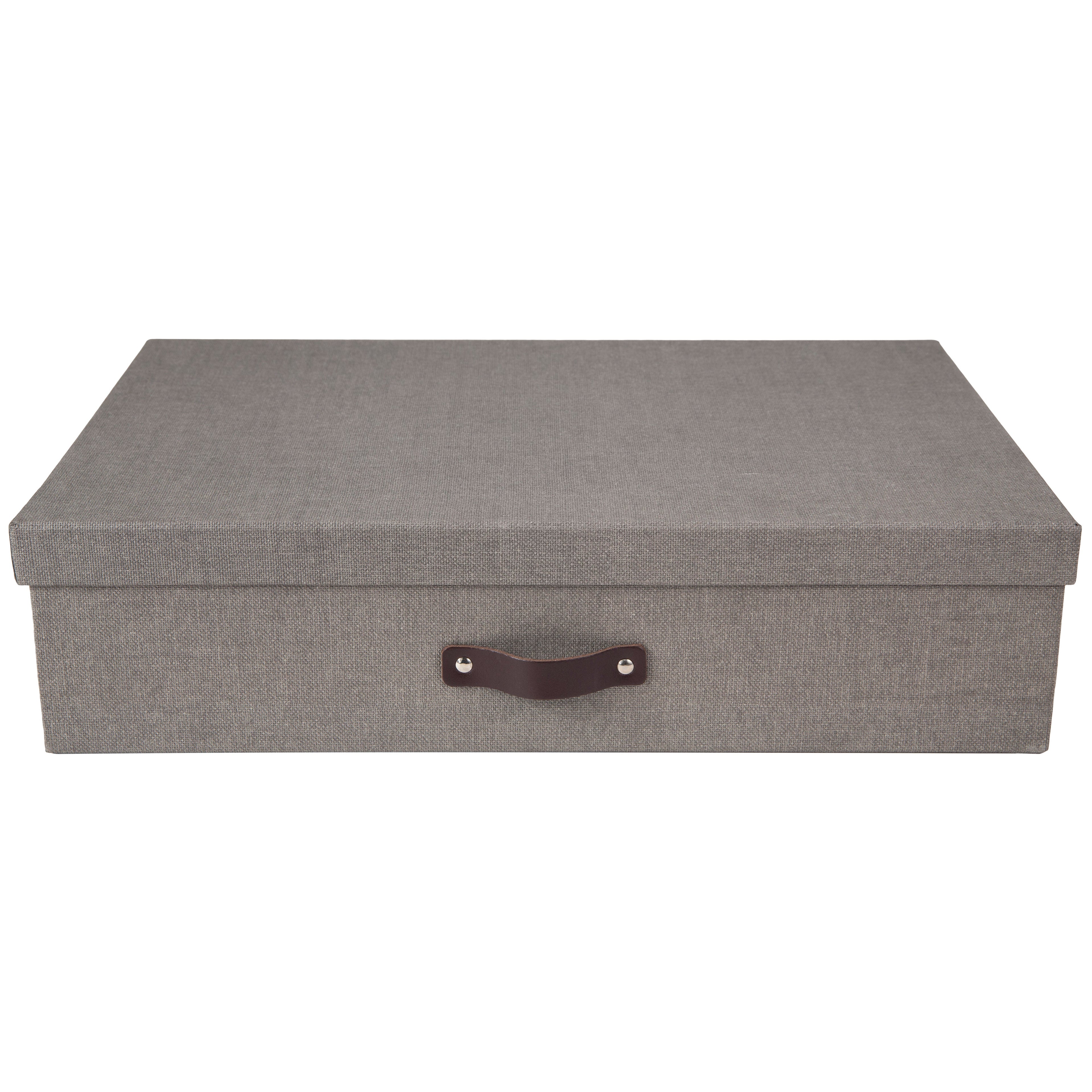 Caja Organizadora Bigso Box de 12 Divisiones Papel Canva Gris
