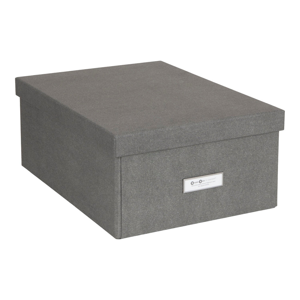 Caja Organizadora Bigso Box Katia Canvas 29 x 39 Gris