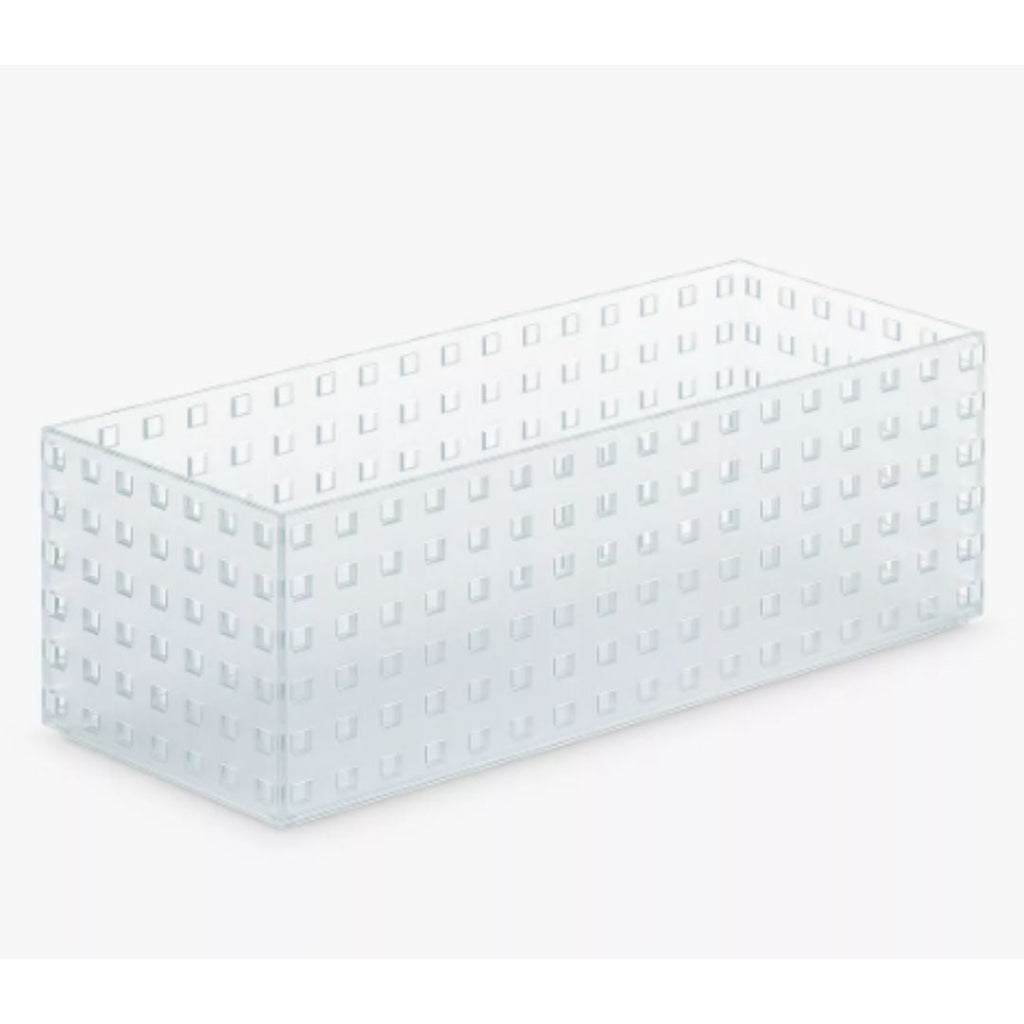 Canasto Organizador para Cajon con 2 Divisores. 35 x 14 cm. Transparente